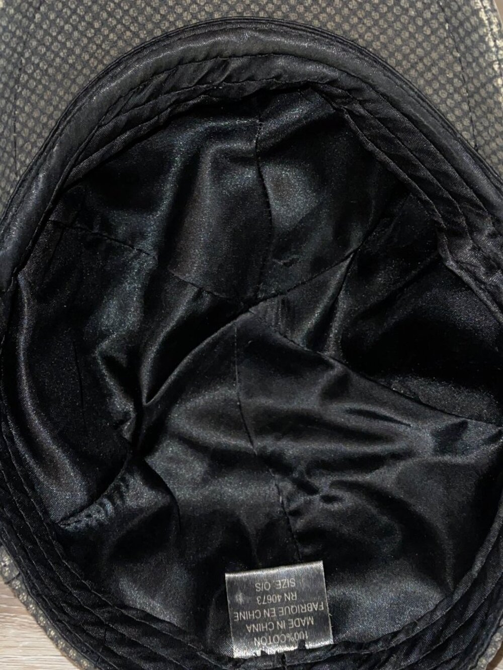 NWOT BLACK & GREY 6 PANEL NEWSBOY SCALLY CAP - Picture 8 of 9